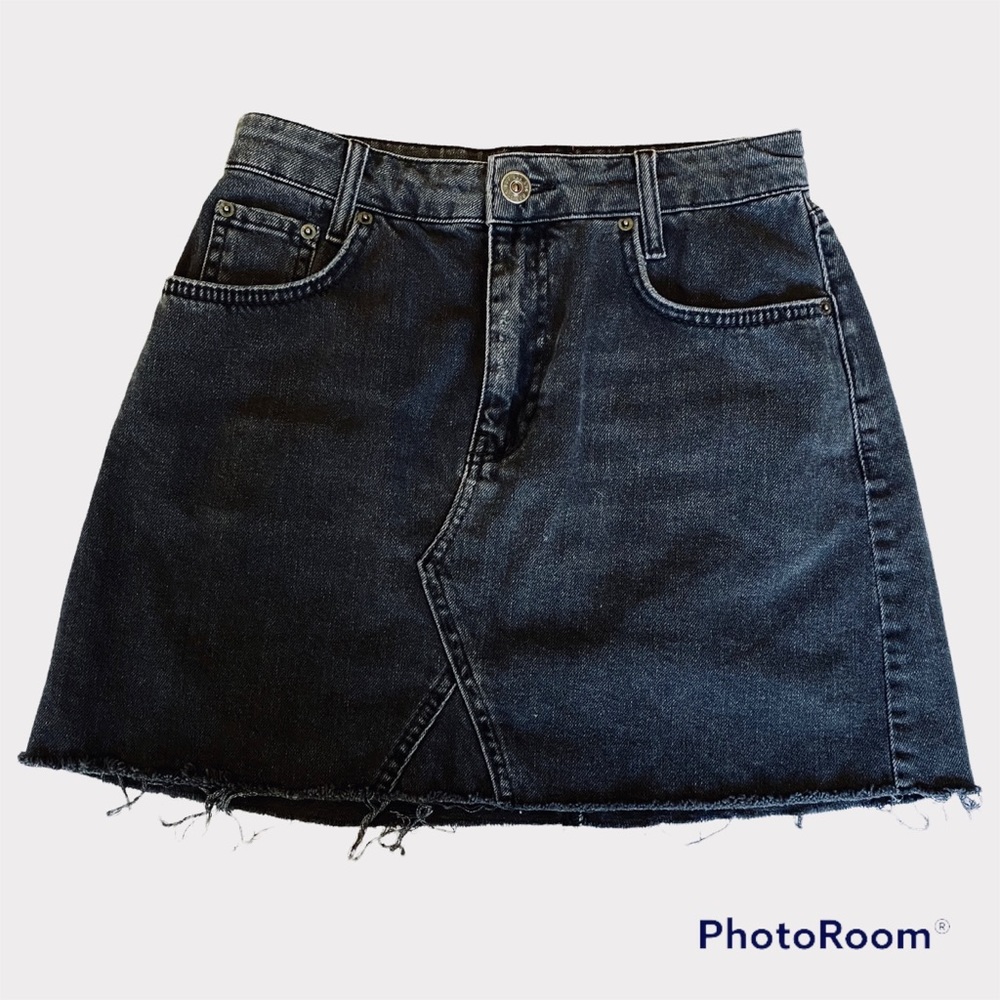 BDG URBAN OUTFITTERS Womens Black Wash Denim Jean Mini Skirt Size Medium